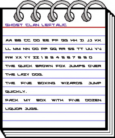 Ghost Clan Leftalic Italic animated font preview Ghost Clan Leftalic Italic animated font preview