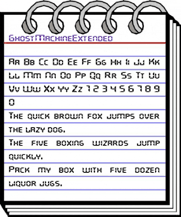 GhostMachineExtended Regular animated font preview GhostMachineExtended Regular animated font preview