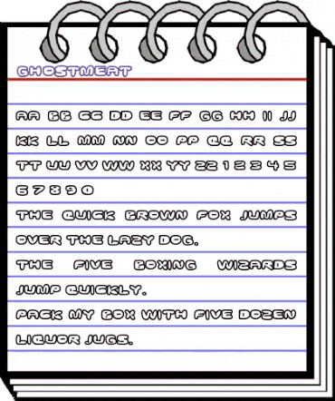 Ghostmeat Regular animated font preview Ghostmeat Regular animated font preview