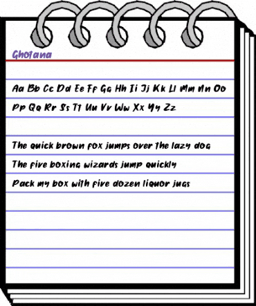 Ghotana Regular animated font preview