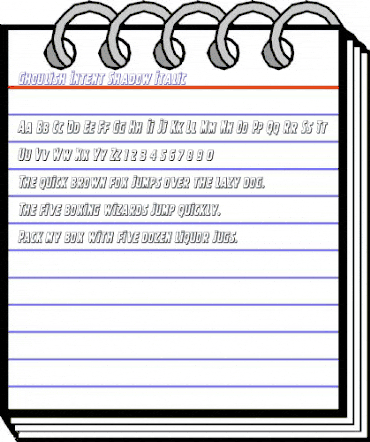 Ghoulish Intent Shadow Italic Italic animated font preview Ghoulish Intent Shadow Italic Italic animated font preview