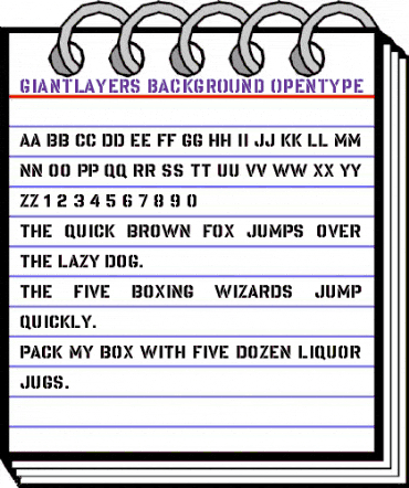 GiantLayers Regular animated font preview