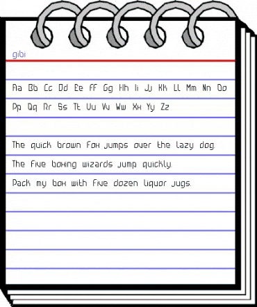 gibi Regular animated font preview gibi Regular animated font preview