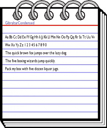 GibraltarCondensed Regular animated font preview GibraltarCondensed Regular animated font preview