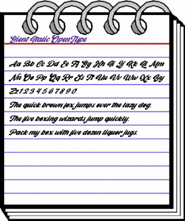 Gient Italic Italic animated font preview Gient Italic Italic animated font preview