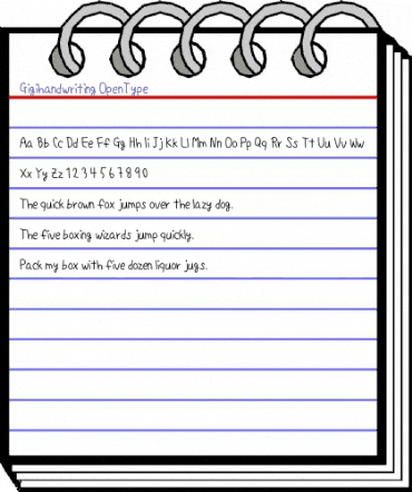 Gigihandwriting Regular animated font preview