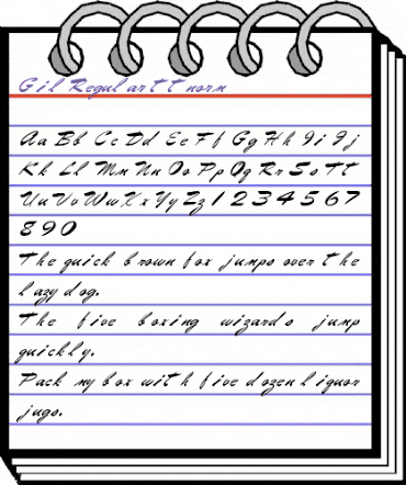 Gil Regular animated font preview