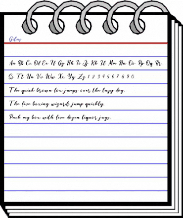 Gilas Regular animated font preview