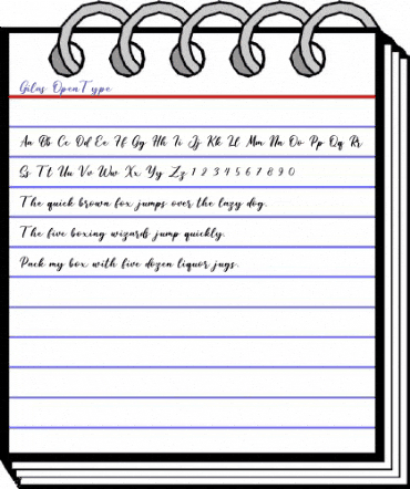 Gilas Regular animated font preview