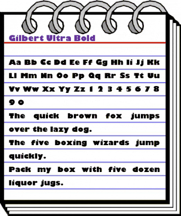 Gilbert Ultra Bold Regular animated font preview