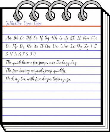 Gilbertho Regular animated font preview Gilbertho Regular animated font preview