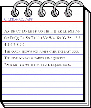 GildeSmallCaps Regular animated font preview GildeSmallCaps Regular animated font preview