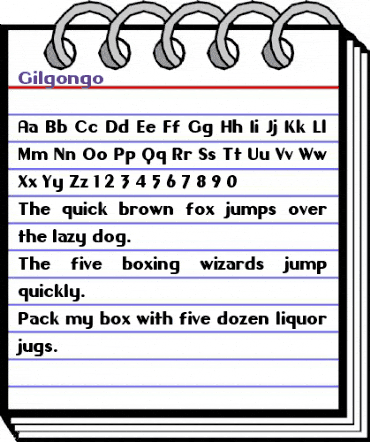 Gilgongo Regular animated font preview
