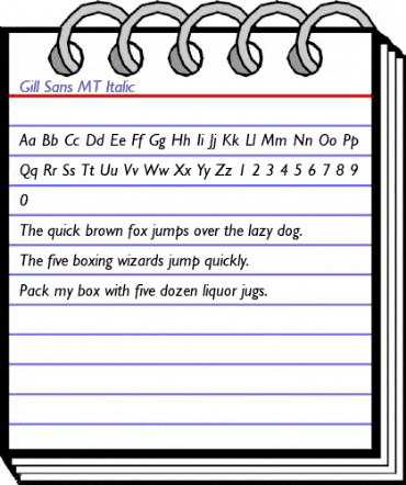 Gill Sans MT Italic animated font preview Gill Sans MT Italic animated font preview