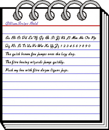 GilliamScript Bold animated font preview GilliamScript Bold animated font preview