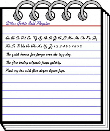 Gillies Gothic Bold Regular animated font preview Gillies Gothic Bold Regular animated font preview