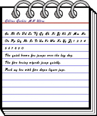 Gillies Gothic MN Ultra animated font preview Gillies Gothic MN Ultra animated font preview