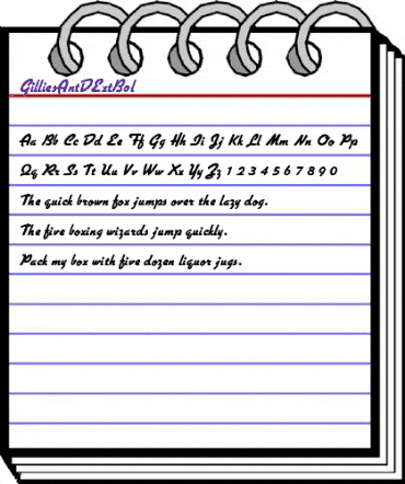 GilliesAntDExtBol Regular animated font preview GilliesAntDExtBol Regular animated font preview