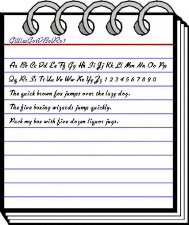 GilliesGotDBolRo1 Regular animated font preview