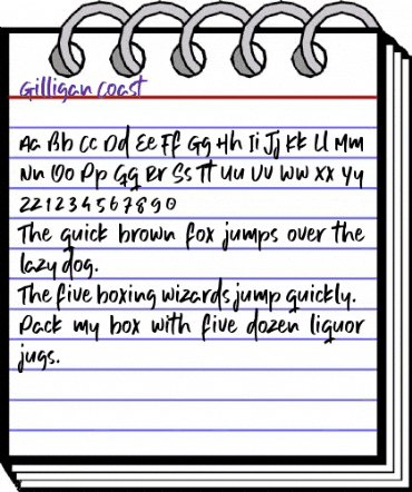 Gilligan Coast Regular animated font preview Gilligan Coast Regular animated font preview