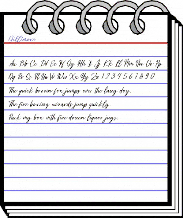 Gillimore Regular animated font preview Gillimore Regular animated font preview