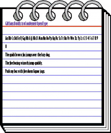 Gill Sans Bold Extra Condensed animated font preview Gill Sans Bold Extra Condensed animated font preview