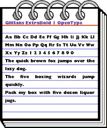 Gill Sans Extra Bold animated font preview Gill Sans Extra Bold animated font preview