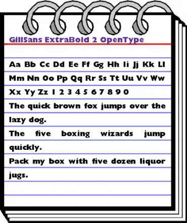 Gill Sans Extra Bold animated font preview Gill Sans Extra Bold animated font preview