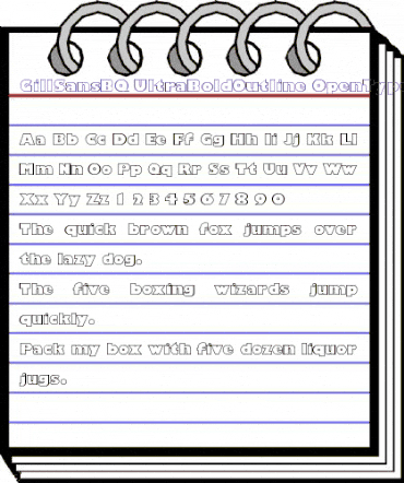 Gill Sans BQ Regular animated font preview