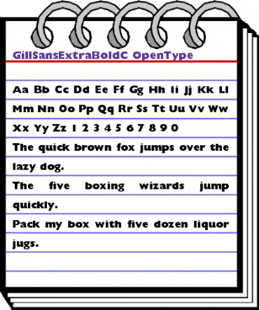 GillSansExtraBoldC Regular animated font preview GillSansExtraBoldC Regular animated font preview