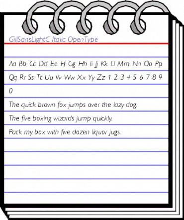 GillSansLightC Italic animated font preview GillSansLightC Italic animated font preview