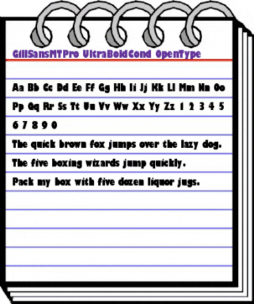 Gill Sans MT Pro UltraBold Cond animated font preview Gill Sans MT Pro UltraBold Cond animated font preview