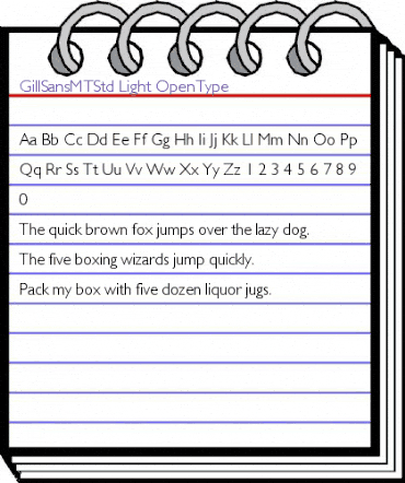 Gill Sans MT Std Light animated font preview Gill Sans MT Std Light animated font preview