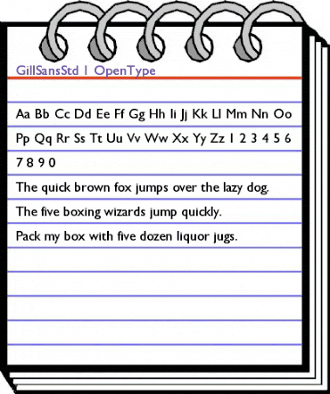 Gill Sans Std Regular animated font preview Gill Sans Std Regular animated font preview