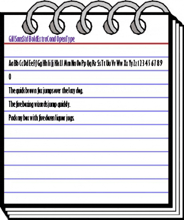 Gill Sans Std Bold Extra Condensed animated font preview Gill Sans Std Bold Extra Condensed animated font preview