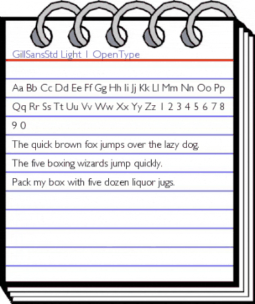 Gill Sans Std Light animated font preview Gill Sans Std Light animated font preview