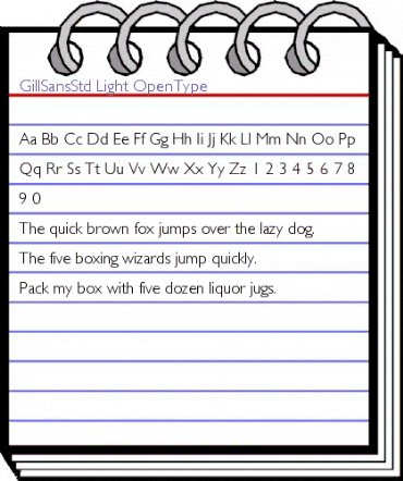 Gill Sans Std Light animated font preview Gill Sans Std Light animated font preview