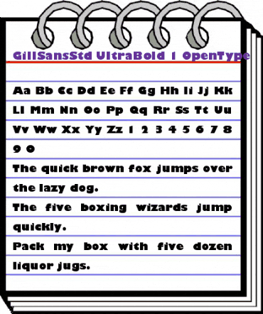 Gill Sans Std Ultra Bold animated font preview Gill Sans Std Ultra Bold animated font preview