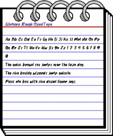 Gilmoore Rough Regular animated font preview