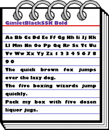 GimletBlackSSK Bold animated font preview GimletBlackSSK Bold animated font preview