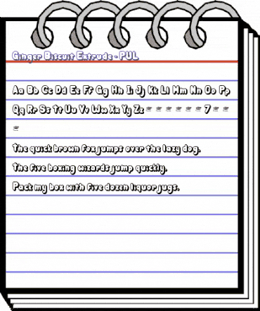 Ginger Biscuit Extrude - PUL Regular animated font preview