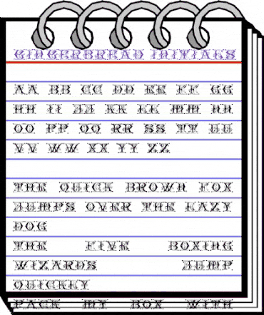 Gingerbread Initials Regular animated font preview Gingerbread Initials Regular animated font preview