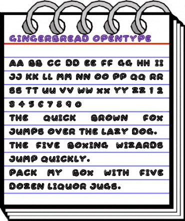 Gingerbread Regular animated font preview