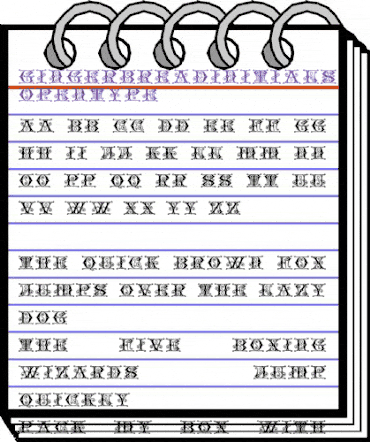 Gingerbread Initials Regular animated font preview Gingerbread Initials Regular animated font preview