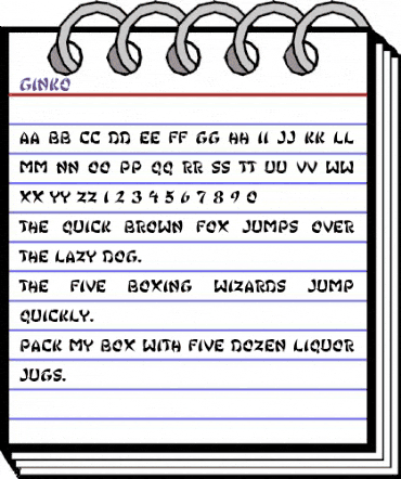 Ginko Regular animated font preview Ginko Regular animated font preview