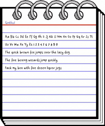 Ginthul Regular animated font preview Ginthul Regular animated font preview