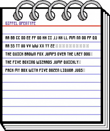 Gipfel Regular animated font preview Gipfel Regular animated font preview