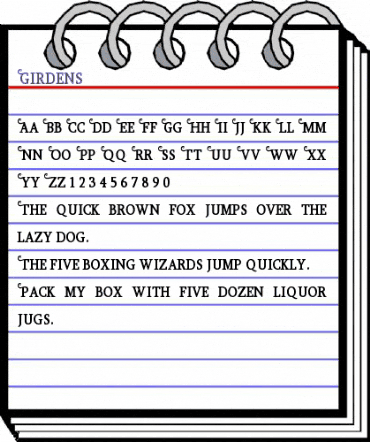 Girdens Regular animated font preview