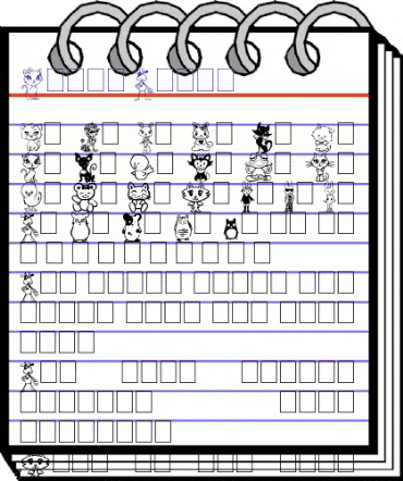 Girly Toons Regular animated font preview