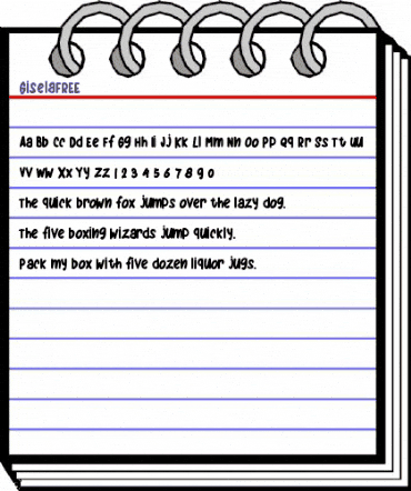 Gisela FREE Regular animated font preview